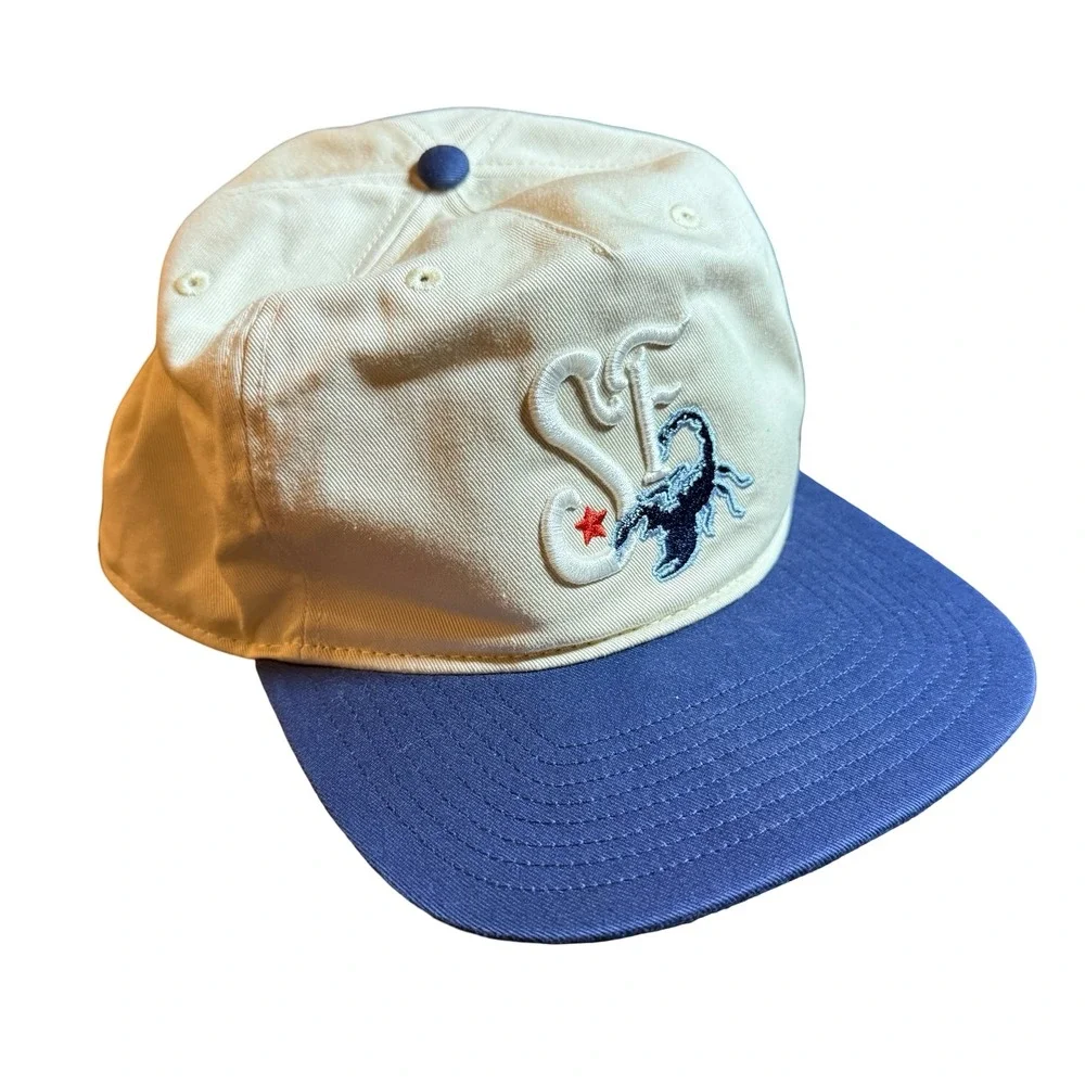 Jordan SoleFly Snapback Hat Mens L/XL Cream Blue Scorpion SF Pro Cap